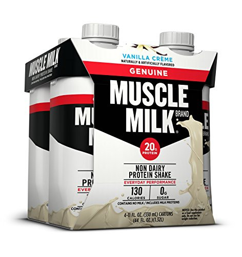 Muscle Milk Genuine Protein Shake  Vanilla Crème  25g Protein  11 Fl Oz  4 Pack  Packaging may vary