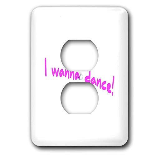 3dRose lsp_32835_6 I Wanna Dance Pink Outlet Cover  Multicolor