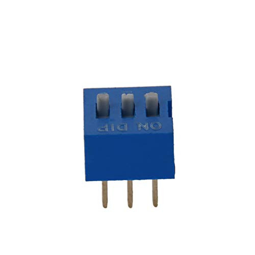 Fielect 10pcs Blue DIP Switch Horizontal Toggle 1-3 Positions 2.54mm Pitch for Circuit Breadboards PCB