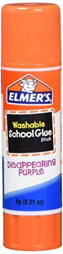 Elmer's Disappearing Purple School Glue  Washable  0.21-oz  12 Count