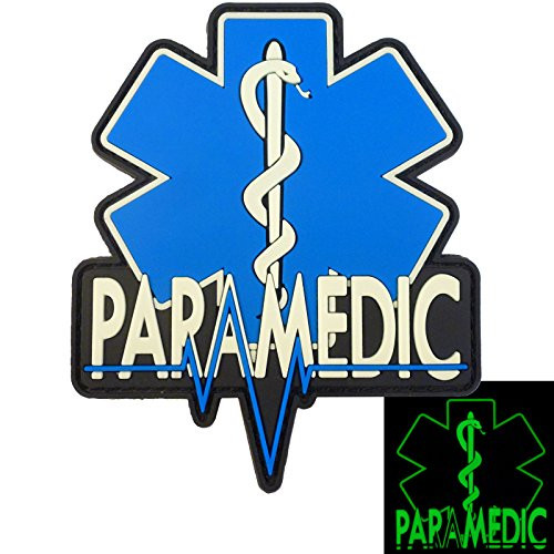 LEGEEON EMT EMS Paramedic Thin Blue Line Glow Dark GITD 3D PVC Rubber Fastener Patch LEGEEON EMT EMS Paramedic Thin Blue Line Glow Dark GITD 3D PVC Rubber Fastener Patch
