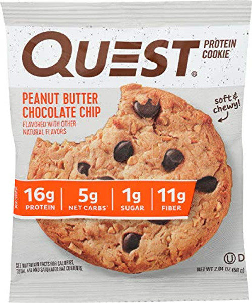QUEST NUTRITION Peanut Butter Chocolate Chip Protein Cookie 2.04 OZ QUEST NUTRITION Peanut Butter Chocolate Chip Protein Cookie 2.04 OZ