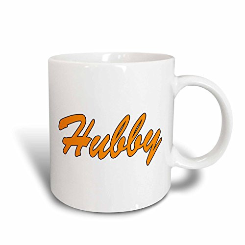 3dRose mug_173416_1 Hubby  Orange Ceramic Mug  11-Ounce