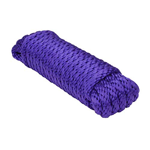 Extreme Max 3008.0244 Purple 1 4" x 25' Solid Braid MFP Utility Rope