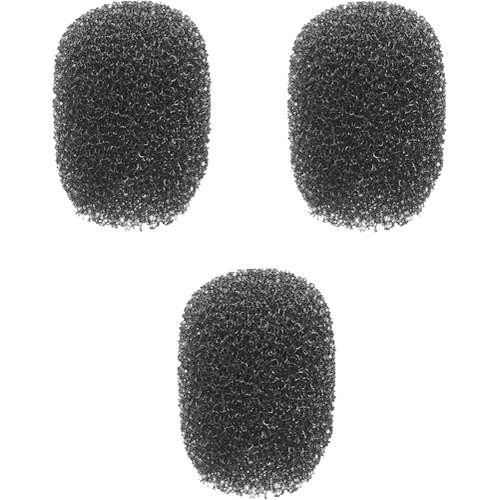 Auray Foam Windscreens for 1/8" Diameter Microphones (3 Pack, Black)