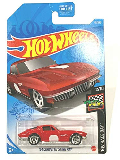 DieCast Hotwheels '64 Corvette Sting Ray red 10 250 HW Race Day 2 10 DieCast Hotwheels '64 Corvette Sting Ray red 10 250 HW Race Day 2 10