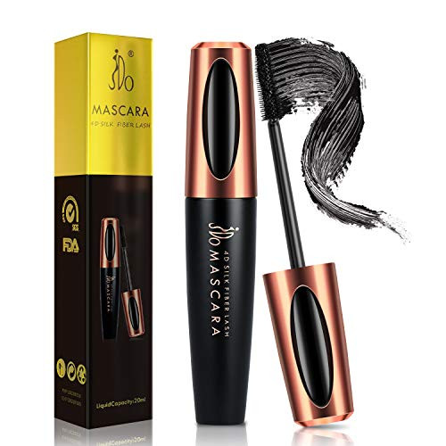 JDO Mascara Waterproof Black Mascara 4D Silk Fiber Lash Mascara Smudge-proof Long Lasting for Lengthening Voluminous Eyelashes Charming Eye Makeup No Clumping No Flaking JDO Mascara Waterproof Black Mascara 4D Silk Fiber Lash Mascara Smudge-proof Long Lasting for Lengthening Voluminous Eyelashes Charming Eye Makeup No Clumping No Flaking