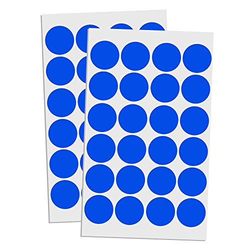 1200 Pack  1" Round Color Coding Circle Dot Sticker Labels - Blue