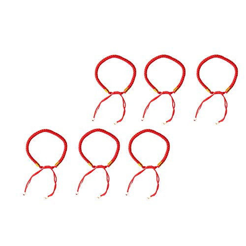Wixine 6Pcs Feng Shui Red Rope String Lucky Charm Bracelet for Good Luck Wealth Health Wixine 6Pcs Feng Shui Red Rope String Lucky Charm Bracelet for Good Luck Wealth Health