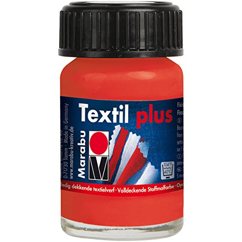 Marabu Textil Plus Paint Light Vermilion 15 ML