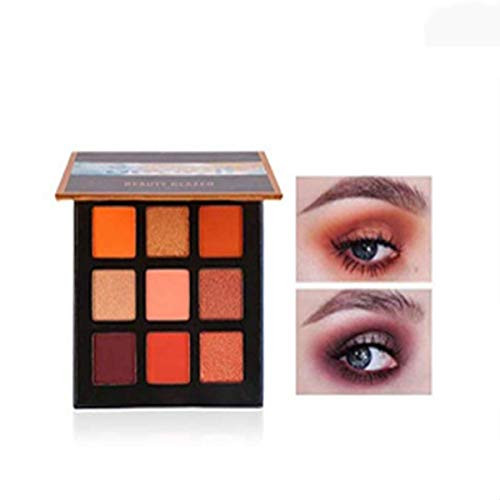 9 Colors Eyeshadow Matte Shimmer Glitter Eye Shadow Palette Natural Waterproof Long Lasting Pigmented Eyeshadow Powder Cosmetics 02 Vibrant Orange 9 Colors Eyeshadow Matte Shimmer Glitter Eye Shadow Palette Natural Waterproof Long Lasting Pigmented Eyeshadow Powder Cosmetics 02 Vibrant Orange