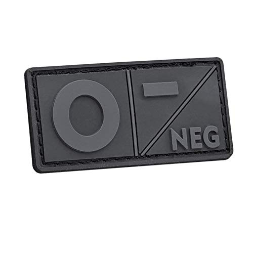 Blackout Small ONEG Blood Type O NEG O- PVC 1x2 inch OCP Morale Tactical Touch Fastener Patch