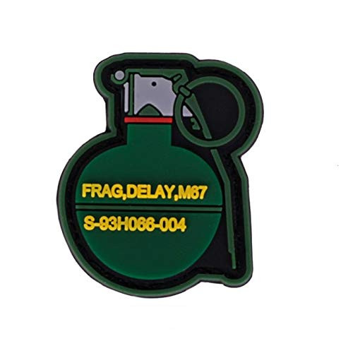Morton Home Hand Grenades PVC Tactical Morale Badge Rubber Patch (Red)