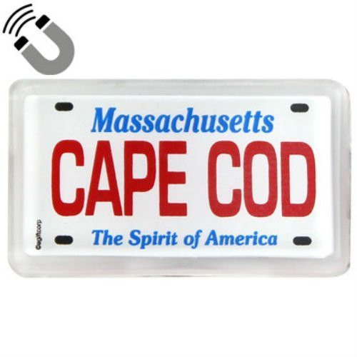 Cape Cod Massachusetts License Plate Acrylic Small Fridge Collector's Souvenir Magnet 2" X 1.25"