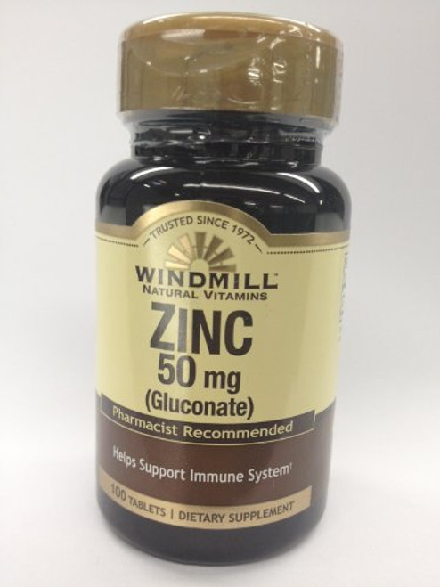 ZINC TAB GLUCONATE 50 MG WMILL Size 100 ZINC TAB GLUCONATE 50 MG WMILL Size 100