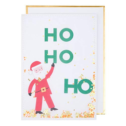 Meri Meri HO HO HO Glitter Shaker Card