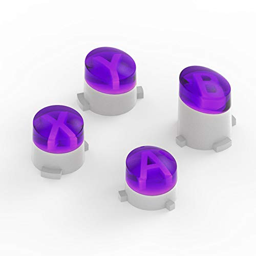 ABXY Bullet Buttons Mod Kit Levers Joystick for Xbox One S Slim Elite Controller  Clear Purple