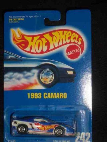242 1993 Camaro Metal Flake Blue Basic Wheels Collectible Collector Car Mattel Hot Wheels