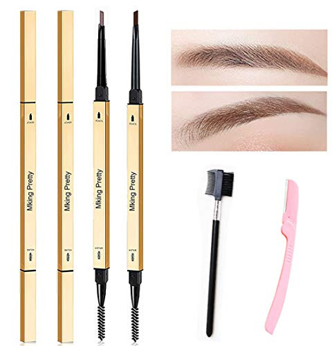 Eyebrow Tattoo Pencil   Drawing Eyebrow Pencil Eye Makeup Long Lasting Waterproof  and  Smudgeproof 2 Styles  Brown   Dark Brown