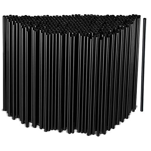1000 Count - Black  5'' inch Plastic Stirrer Stick Disposable Sip Straws  Sticks  For Sipping  Cocktails  Bars  Coffee Stirrers
