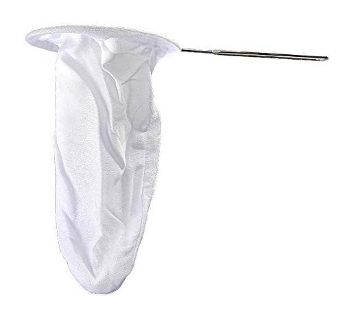 The Thika 5.5 Large Reusable Coffee Tea Filter Traditional Thai style Cloth Coffee Filter Coffee Strainer Cloth Tea Filter Sock Metal Handle Filter Pour Over Coffee Dripper Filter