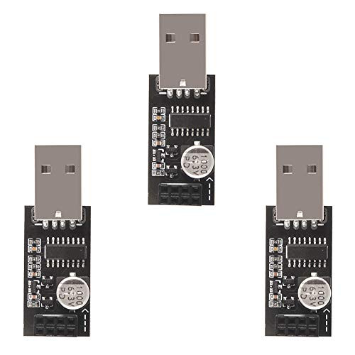 UMLIFE 3PCS ESP-01 WiFi Transceiver ESP01 Adapter Modules with USB Converter ESP8266 Wireless Module CH340 UART PORG Download Module for Arduino Raspberry Pi
