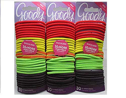 Goody Ouchless Elastic Hair Ties Assorted Neon Attitude 30 ct Goody Ouchless Elastic Hair Ties Assorted Neon Attitude 30 ct