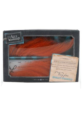 Disney Mad Hatter Costume Eyebrows for Adults and Teens Orange