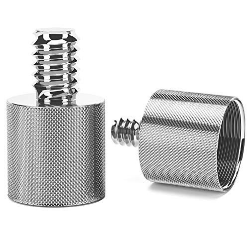 Boseen Mic Thread Screw Adapter  1 4" Male to 5 8" Female  and  3 8" Male to 5 8" Female Converter Threaded Screw Adapter for Camera and Microphone Stands and Mounts