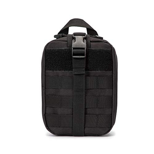 Jipemtra Tactical First Aid Bag MOLLE EMT IFAK Pouch Rip-Away Trauma First Aid Responder Medical Emergency Utility Bag Military Tactical Pouch  Black