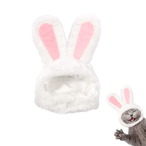 XIMISHOP Cute Costume Bunny Rabbit Hat with Ears for Cats  and  Small Dogs Party Costume Easter Pet Accessory Headwear