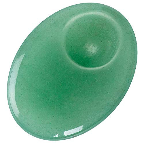 Unihom Green Aventurine Thumb Worry Stone Natural Chakra Reiki Healing Crystals Polished Oval Pocket Palm Stone for Anxiety Stress Relief Therapy