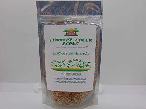 6oz Cat Grass Seeds - Hard Red Wheat- Wheatgrass Non GMO - Country Creek Acres LLC - Grown in The USA