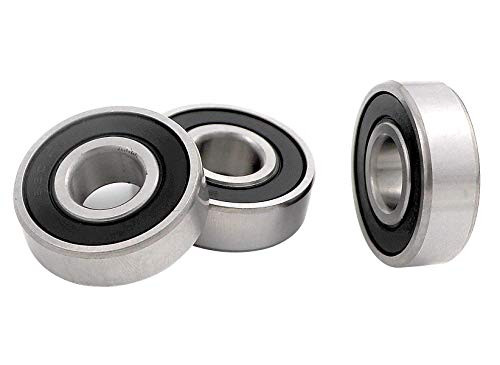 6201-2RS Bearings 12x32x10mm Deep Groove Ball Bearings 3pcs