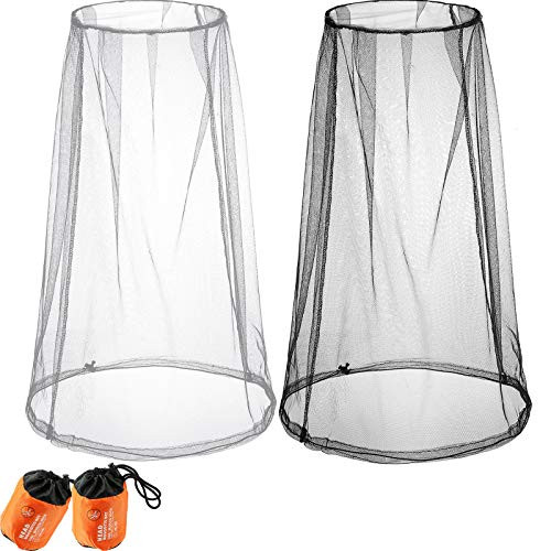 Mosquito Head Net Gnats Repellant Head Netting Mask for No-See-Ums and Other Insects  Mosquito Head Net Face Neck Protection  Bug Face Net Mesh for Any Outdoor Amateur  Works Over Most Hats Comes with