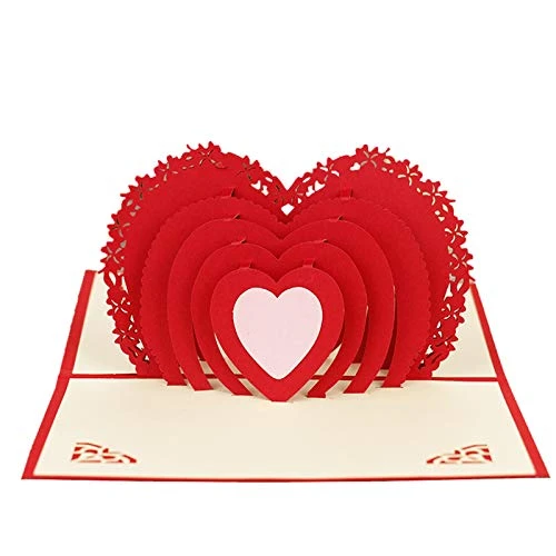 3D Card Pop Up Card Toshine Pop Up Greeting Paper Card Valentines Day Card  Anniversary Pop Up Card  Romance Card for Wife Birthday Wedding Heart