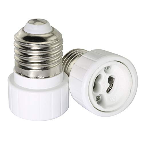 Tegg E27 to GU10 Adapter 2PCS E27 Edison Screw to GU10 Bayonet Base Adapter Converter For Light Lamp Bulb