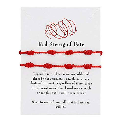 2 Pieces 7 Knots Red Bracelet Adjustable Kabbalah Red Knot String Bracelet Amulet for Protection Good Luck Handmade Red Rope Cord String Thread Bracelet for Women Men Girls Boys Family Friends-2Pcs 2 Pieces 7 Knots Red Bracelet Adjustable Kabbalah Red Knot String Bracelet Amulet for Protection Good Luck Handmade Red Rope Cord String Thread Bracelet for Women Men Girls Boys Family Friends-2Pcs