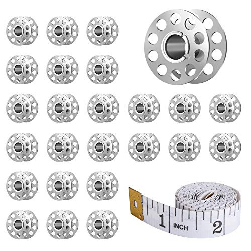 24PCS Metal Bobbins Bobbins for Sewing Machine Premium Bobbins for Bro-Ther Sin-ger Baby-Lock Sewing Machine Standard Size Sewing Machine Bobbins Sewing Machine Accessories by BUZOOLA 24PCS Metal Bobbins Bobbins for Sewing Machine Premium Bobbins for Bro-Ther Sin-ger Baby-Lock Sewing Machine Standard Size Sewing Machine Bobbins Sewing Machine Accessories by BUZOOLA