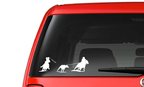 CustomDecal US Team Roping  W4  Vinyl Decal Sticker Car Truck Laptop Netbook Window