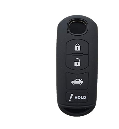 Smart Key Fob Cover Case Protector Keyless Remote Holder for 2017 2018 Mazda CX-5 CX-7 CX-9 MX-5 Miata Mazda 3 6 Smart Key Remote 4 Buttons