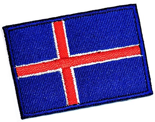 ONCEX Iceland Flag Country Patch National Military Tactical Flag Sticker Patches DIY Applique Embroidered Sew Iron on Patch Emblem Clothing Costume or Reward Gift  ''Mini Flag 1.2X1.7 Inch.'' ONCEX Iceland Flag Country Patch National Military Tactical Flag Sticker Patches DIY Applique Embroidered Sew Iron on Patch Emblem Clothing Costume or Reward Gift  ''Mini Flag 1.2X1.7 Inch.''