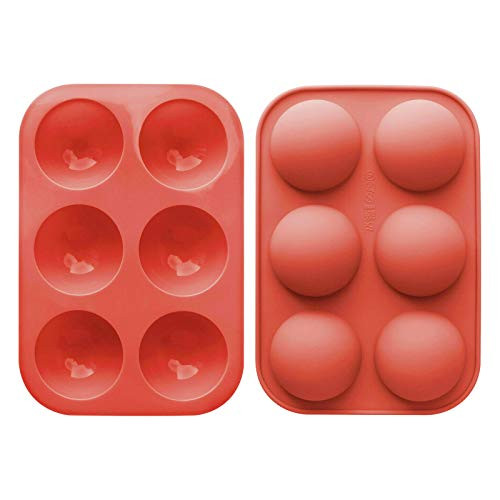 6-Cavity Semi Sphere Silicone Mold for Making Hot Chocolate Bomb Cake Jelly Dome Mousse Pudding Handmade Soap Red-1PCS 6-Cavity Semi Sphere Silicone Mold for Making Hot Chocolate Bomb Cake Jelly Dome Mousse Pudding Handmade Soap Red-1PCS