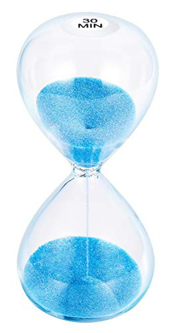 SuLiao Hourglass 30 Minute Sand Timer  5.1 Inch Blue Sand Clock  Extra Reloj De Arena  Unity Hour Glass Sandglass for Kids  Games  Classroom  Home  Desk  Office Decoration