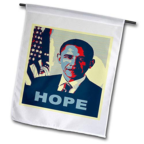 3dRose fl_130694_1 President Barack Obama in Hope Pop Art Garden Flag, 12 by 18-Inch