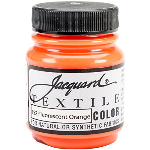 Jacquard Products Textile Color Fabric Paint 2.25-Ounce  Fluorescent Orange