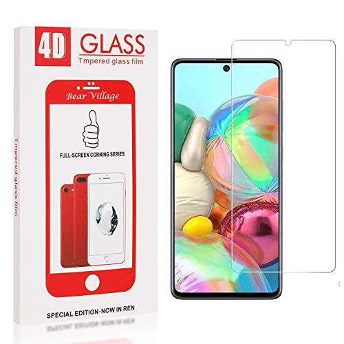 Bear Village Screen Protector for Galaxy A81  Bubble Free Screen Protector Film for Samsung Galaxy A81  Fingerprint Proof  Ultra Clear  Tempered Glass  1 Pack