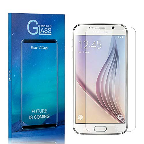 Bear Village Screen Protector for Galaxy S6  Premium Tempered Glass Screen Protector  Scratch Resistant Bubble Free Screen Protector Film for Samsung Galaxy S6  1 Pack
