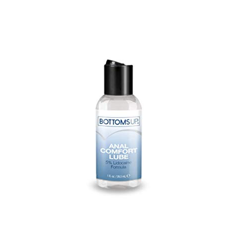 Waterbased Anal Comfort Lubricant  1 fl. oz. - Bottoms Up® Backdoor Relax Lube  Condom Compatible  and  Toy-safe Glide  Gently Numbing  and  Desensitizing to Reduce Pain  and  Enhance Pleasure  Discreet Package