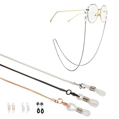 BoomYou Eyeglass Chain Sunglass Strap Holder Reading Glass Cords Lanyard Necklace Chain Metal Beaded Eyeglasses Long Necklace Fashion Accessories 3PCS BoomYou Eyeglass Chain Sunglass Strap Holder Reading Glass Cords Lanyard Necklace Chain Metal Beaded Eyeglasses Long Necklace Fashion Accessories 3PCS